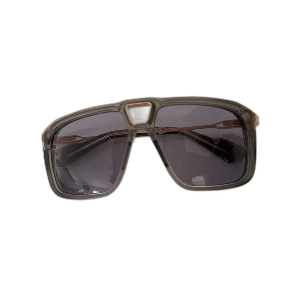 Jacques Marie Mage Savoy Square Aviator Acetate Gray/Rose Gold Sunglasses - Picture 3 of 12